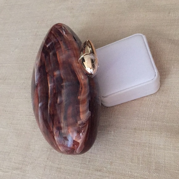 Chic Acrylic Clutch/Handbag/Crossbody (Brown) - Picture 9 of 16